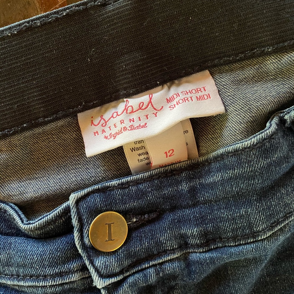 Maternity jean shorts
